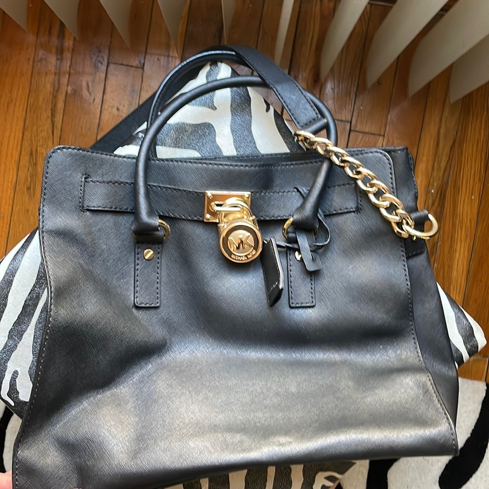 Michael Kors black Hamilton handbag.